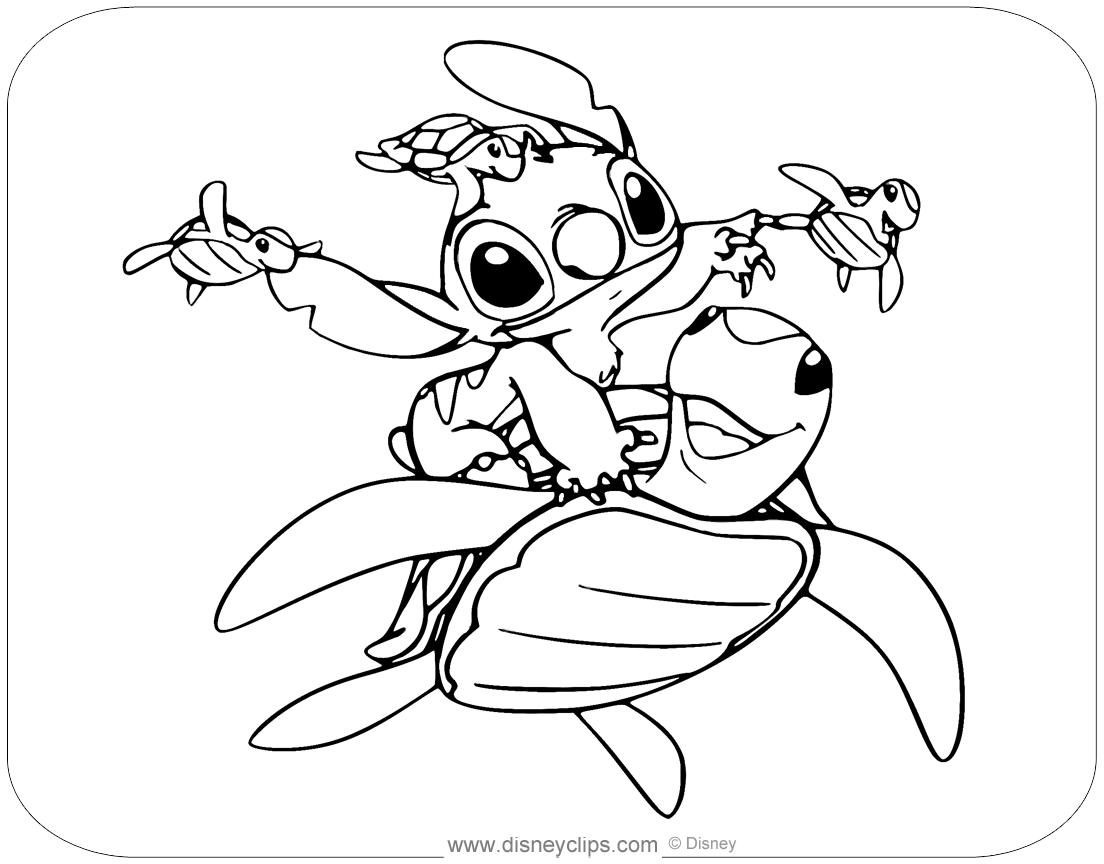 188+ Stitch Coloring Pages Free Printable 8