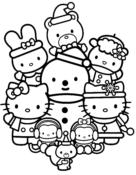 190+ Kawaii Sanrio Characters Coloring Pages Printable 16