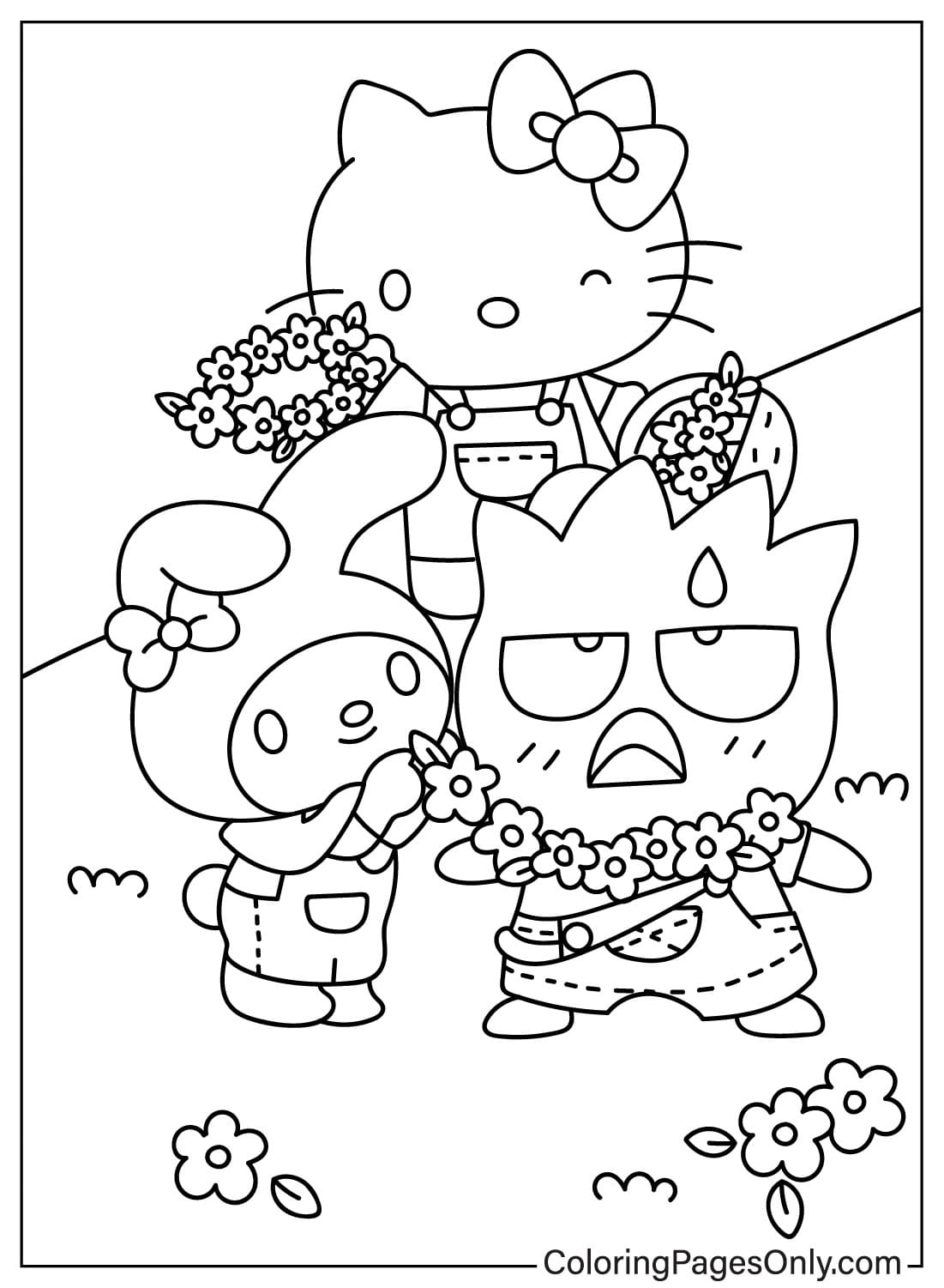 190+ Kawaii Sanrio Characters Coloring Pages Printable 164