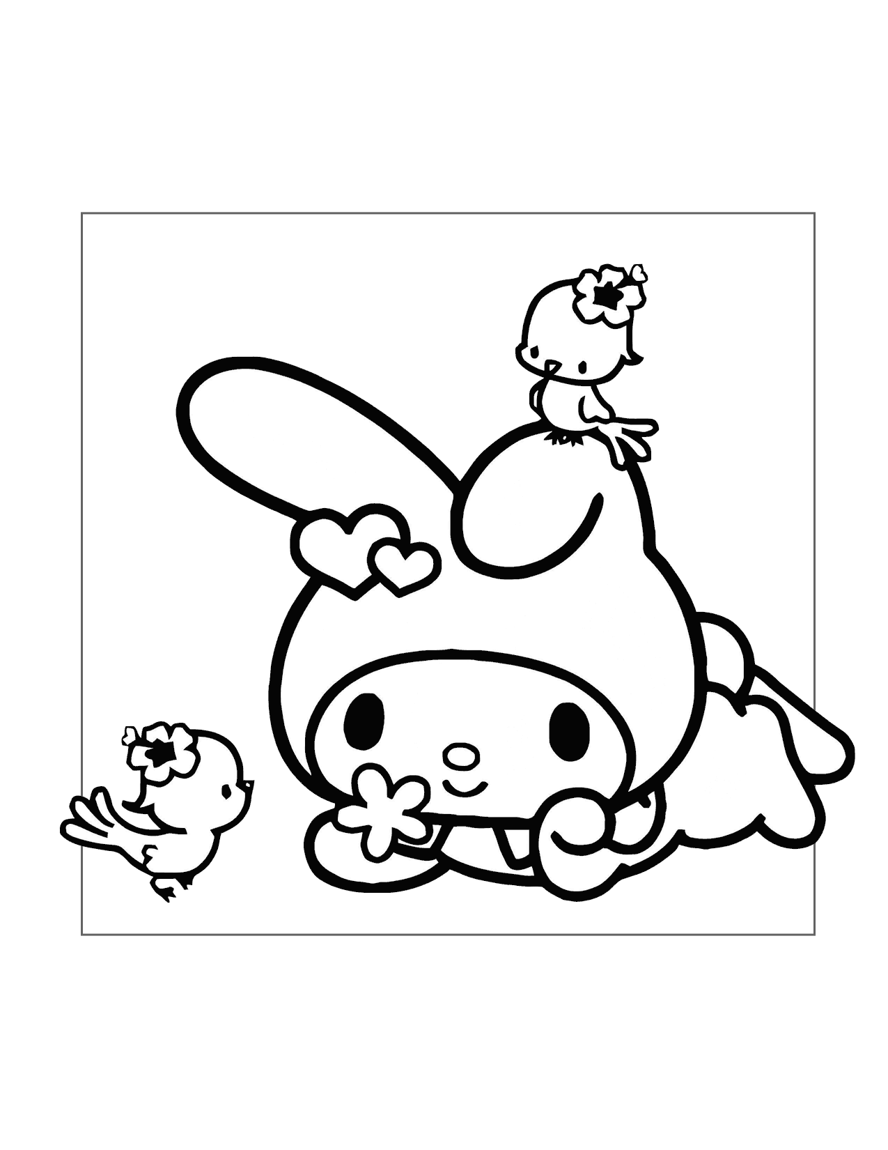 190+ Kawaii Sanrio Characters Coloring Pages Printable 172