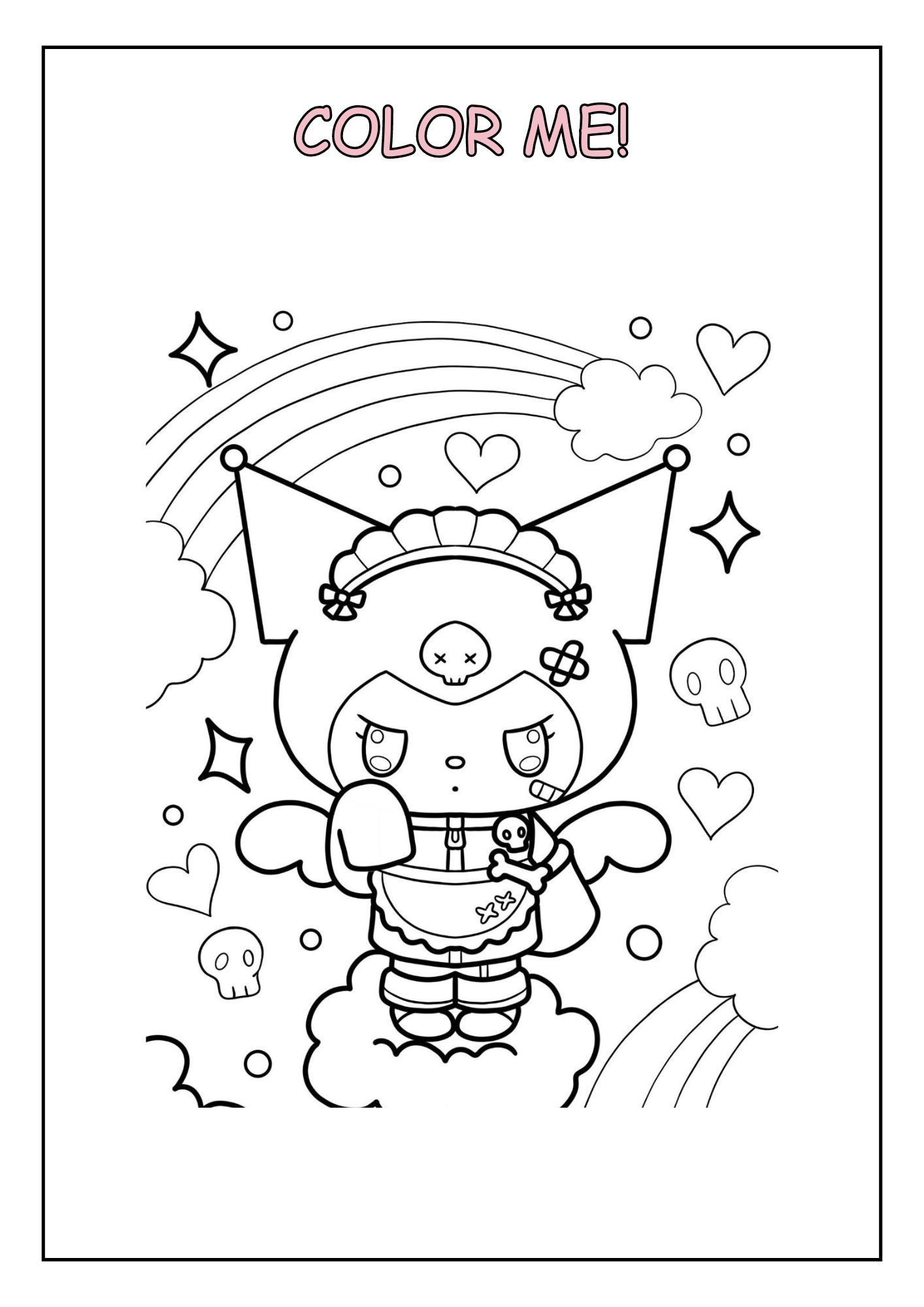 190+ Kawaii Sanrio Characters Coloring Pages Printable 181