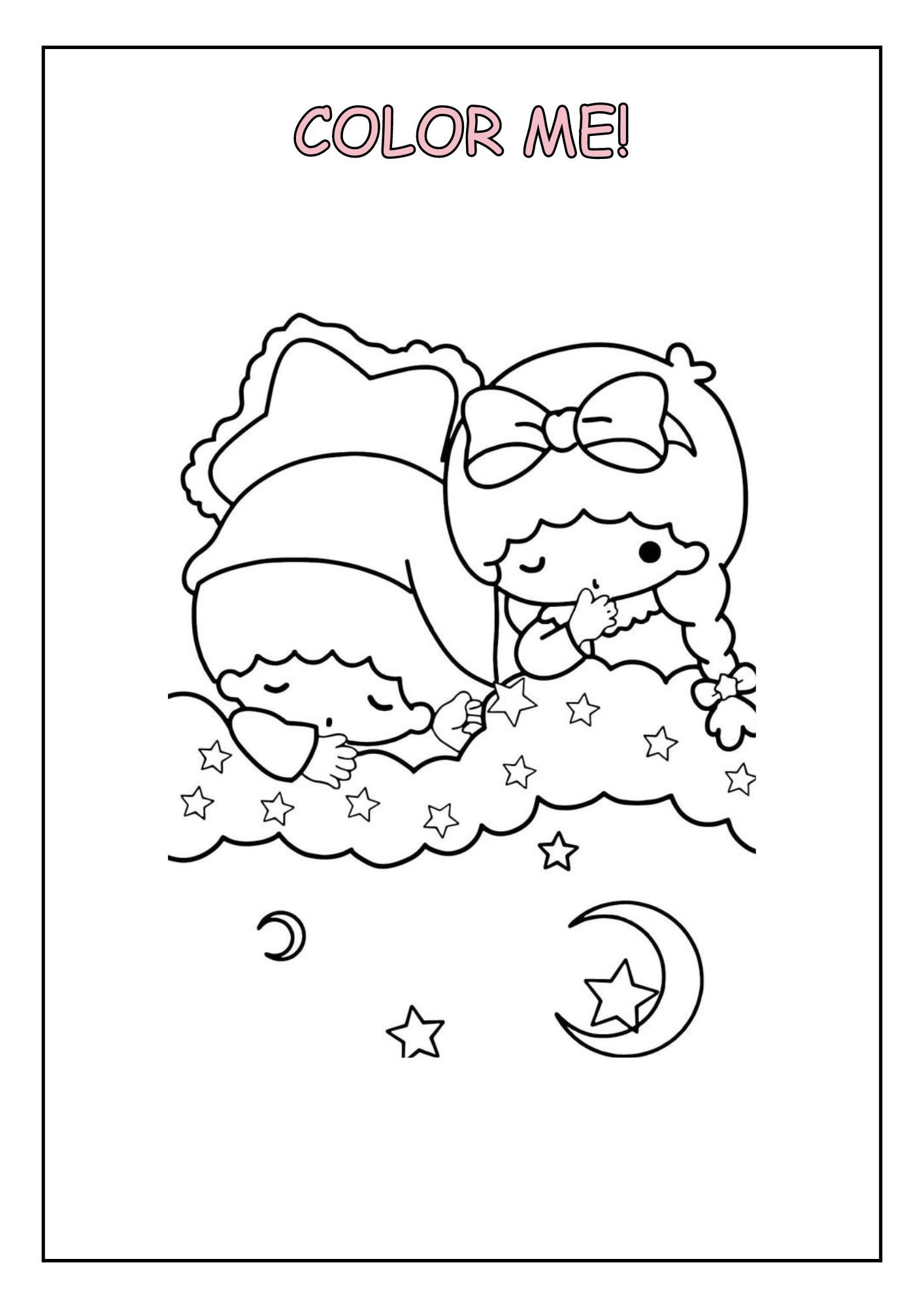 190+ Kawaii Sanrio Characters Coloring Pages Printable 182