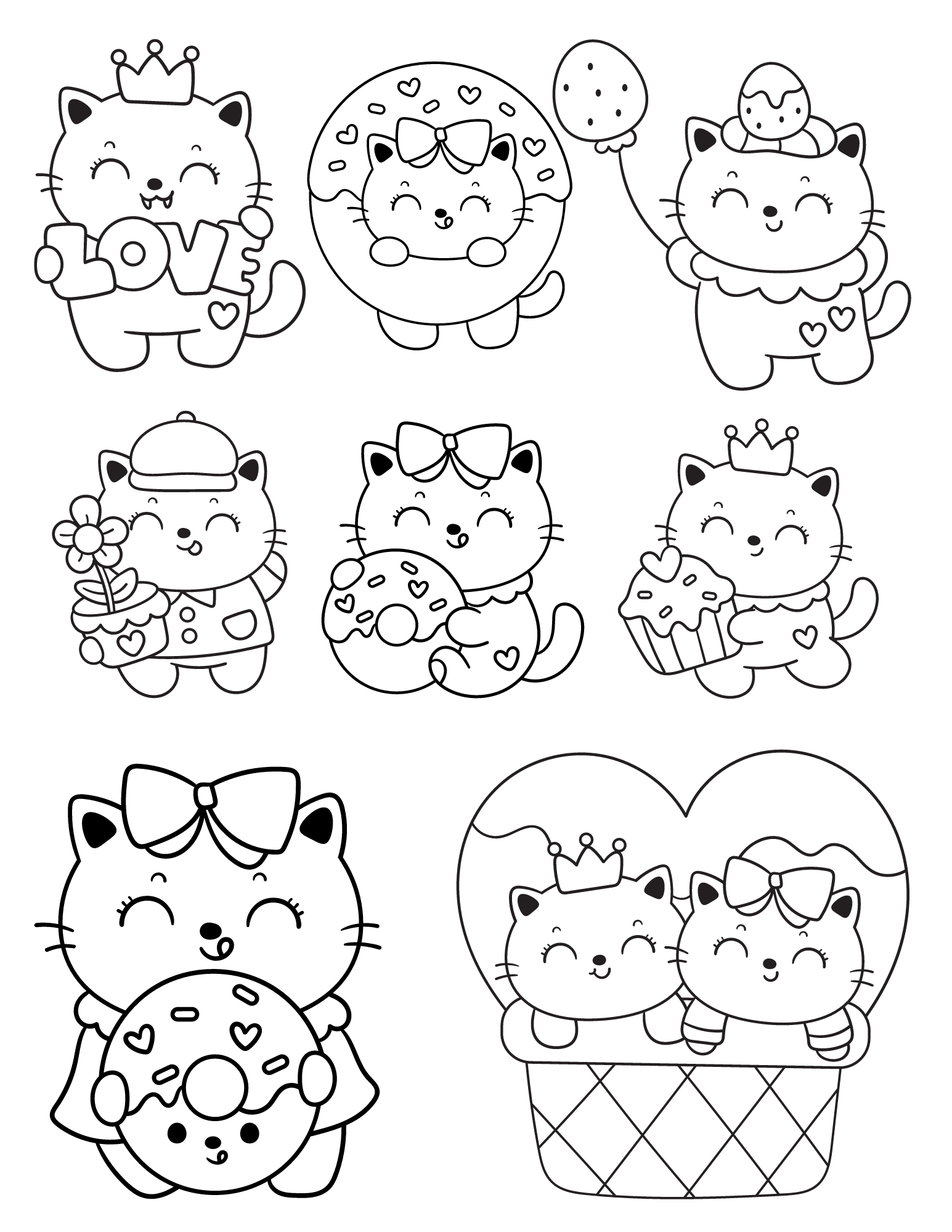 190+ Kawaii Sanrio Characters Coloring Pages Printable 190