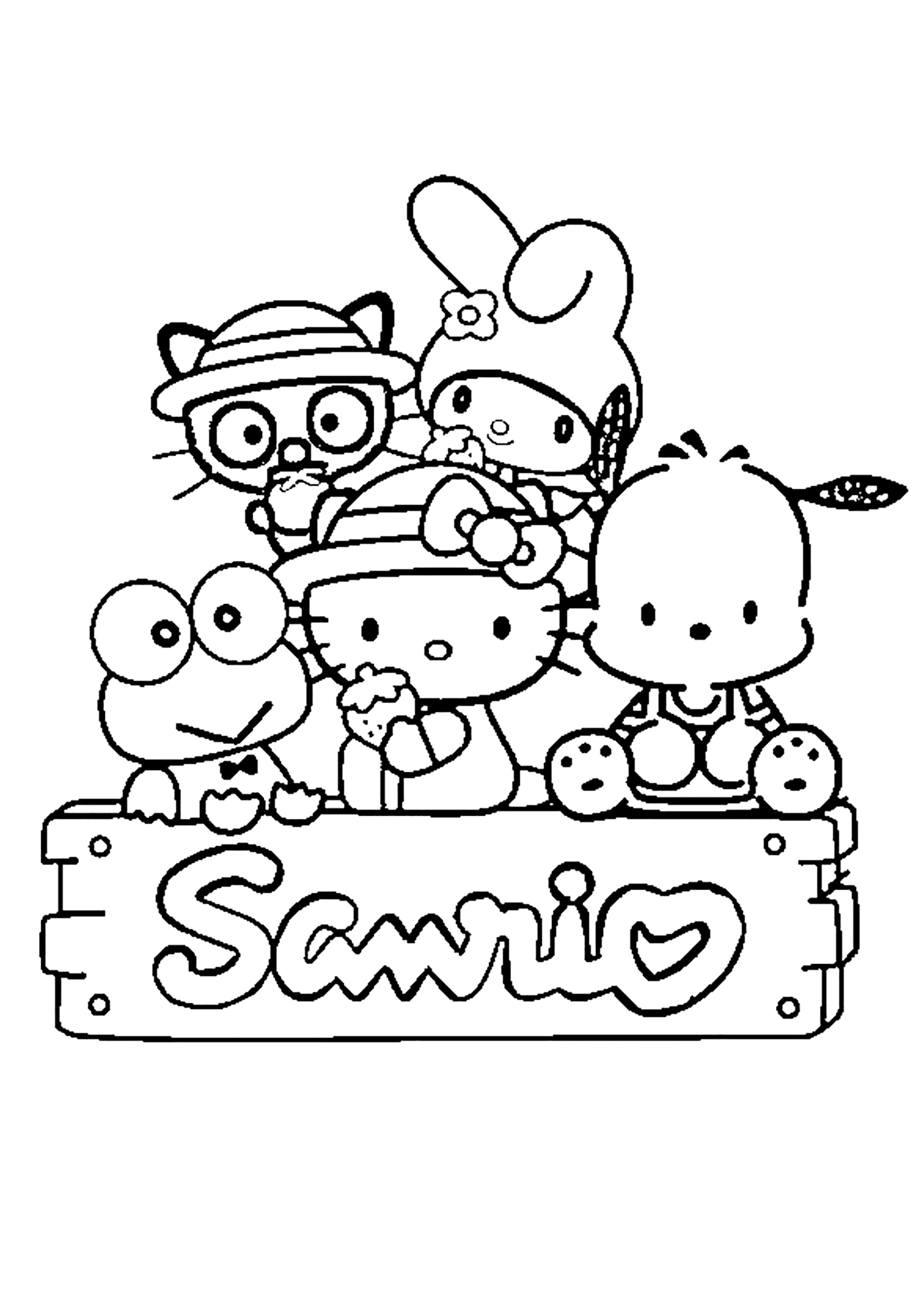 190+ Kawaii Sanrio Characters Coloring Pages Printable 195