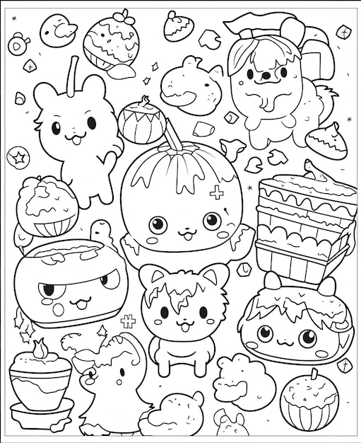 190+ Kawaii Sanrio Characters Coloring Pages Printable 3