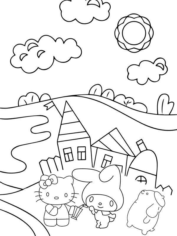 190+ Kawaii Sanrio Characters Coloring Pages Printable 36