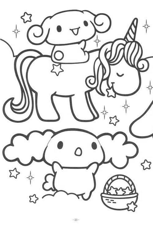 190+ Kawaii Sanrio Characters Coloring Pages Printable 5