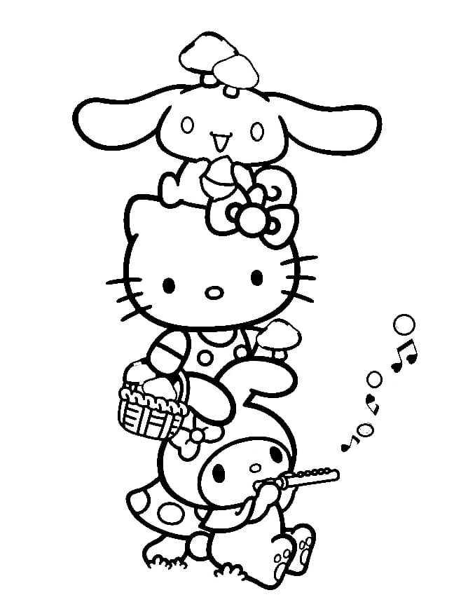 190+ Kawaii Sanrio Characters Coloring Pages Printable 66