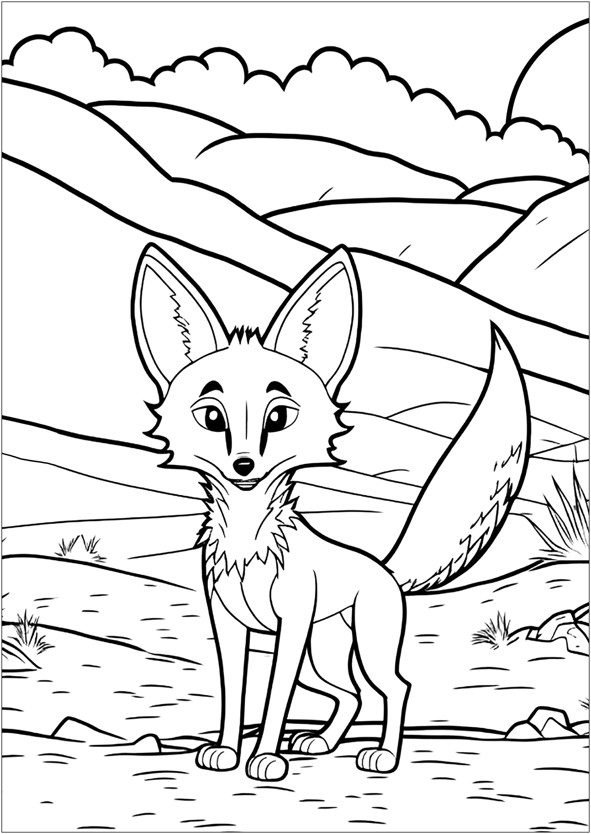 191 Desert Animals Coloring Pages for Kids Printable 131