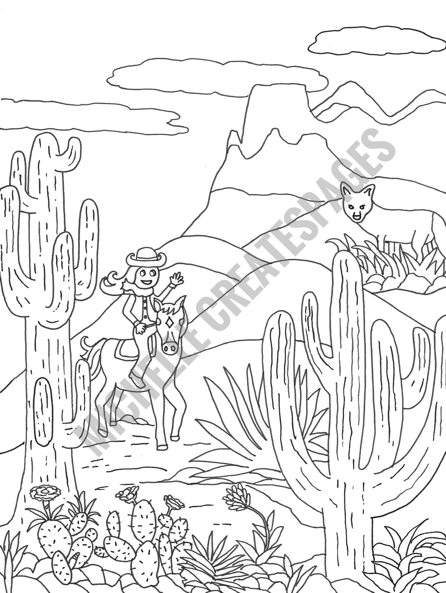 191 Desert Animals Coloring Pages for Kids Printable 143