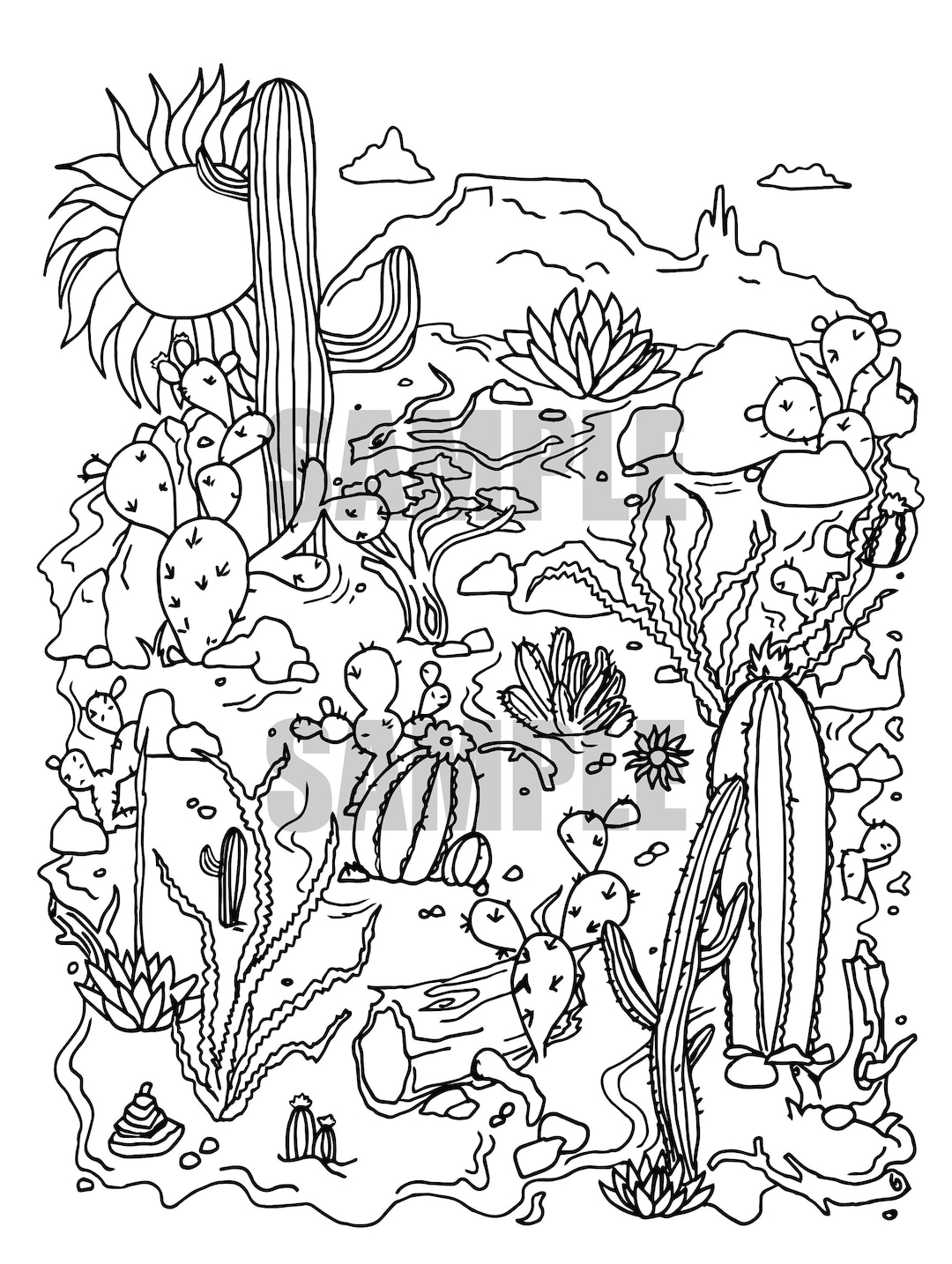 191 Desert Animals Coloring Pages for Kids Printable 180