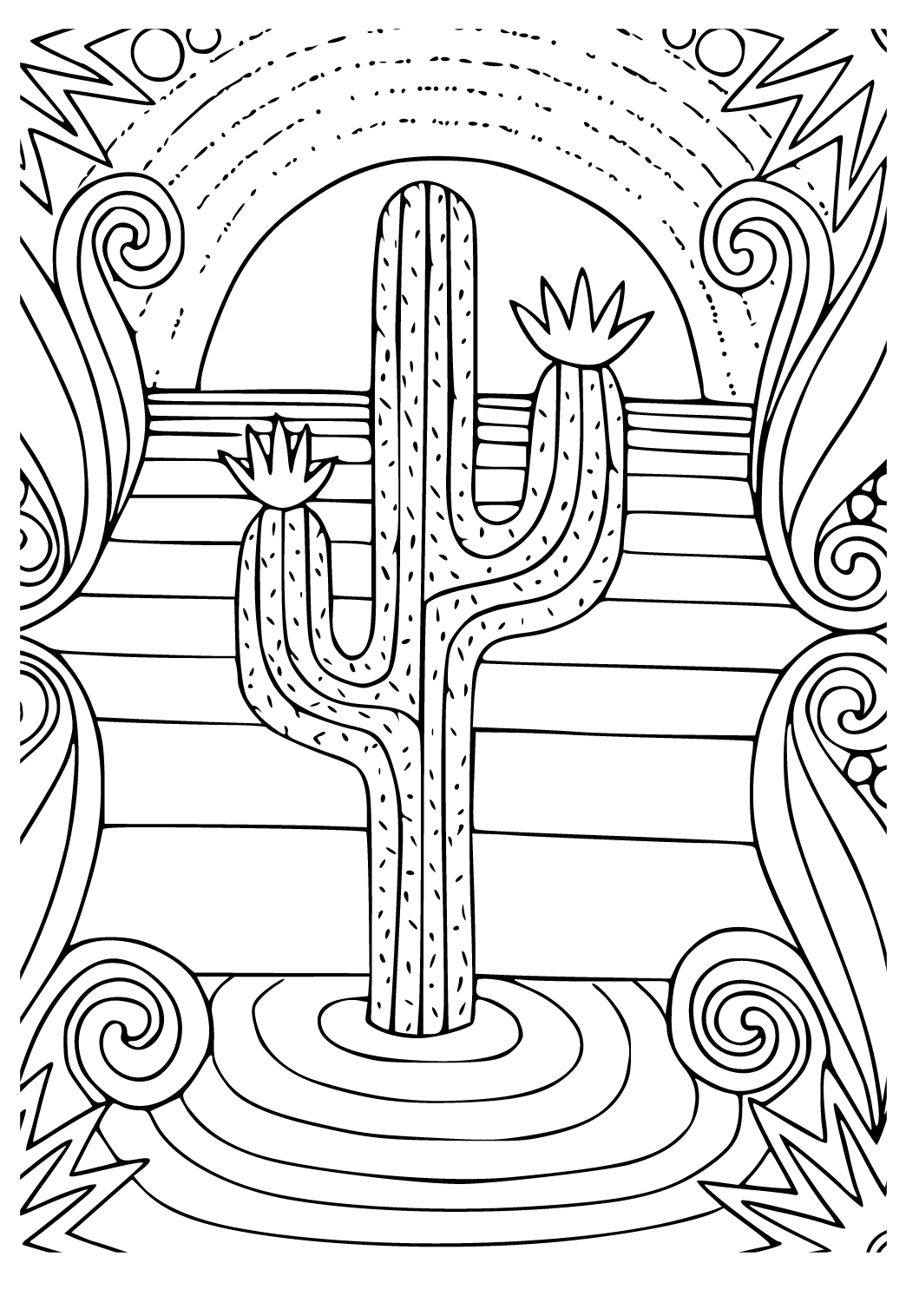 191 Desert Animals Coloring Pages for Kids Printable 187