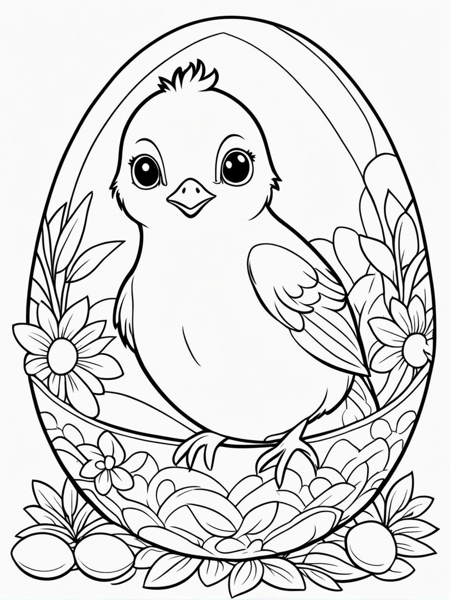 192+ Chicken Easter Coloring Pages Printable 102