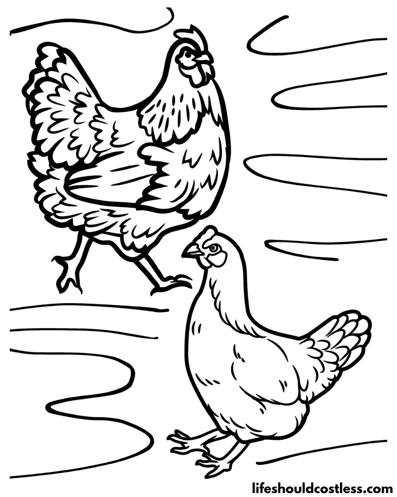 192+ Chicken Easter Coloring Pages Printable 115