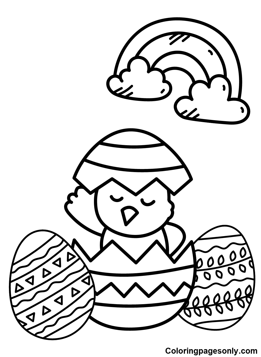 192+ Chicken Easter Coloring Pages Printable 119