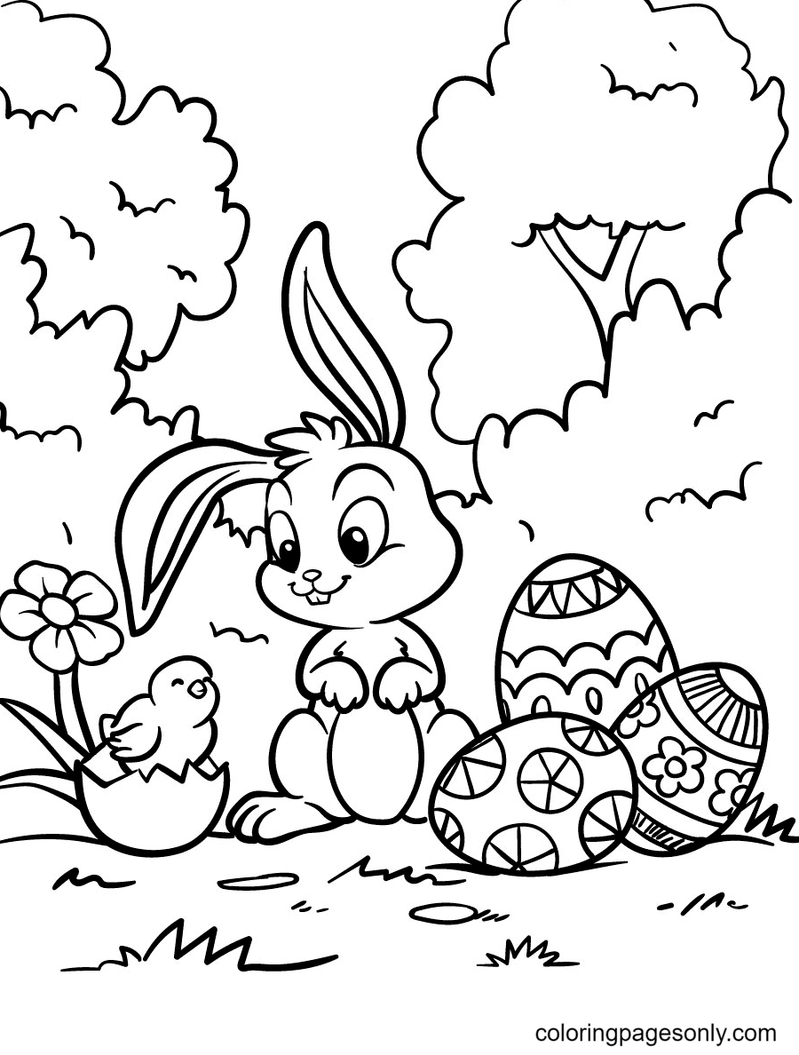 192+ Chicken Easter Coloring Pages Printable 14