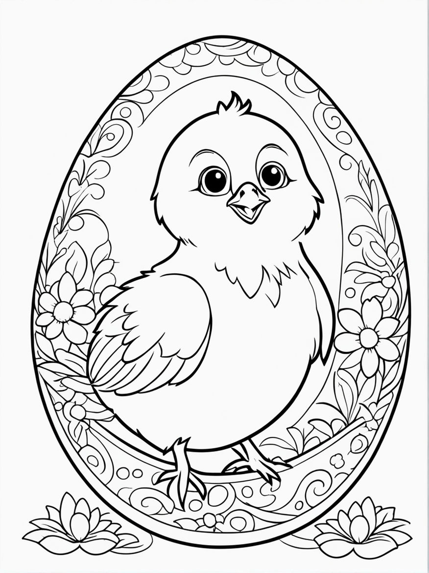 192+ Chicken Easter Coloring Pages Printable 151