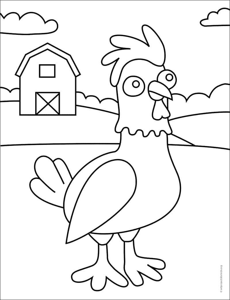 192+ Chicken Easter Coloring Pages Printable 161