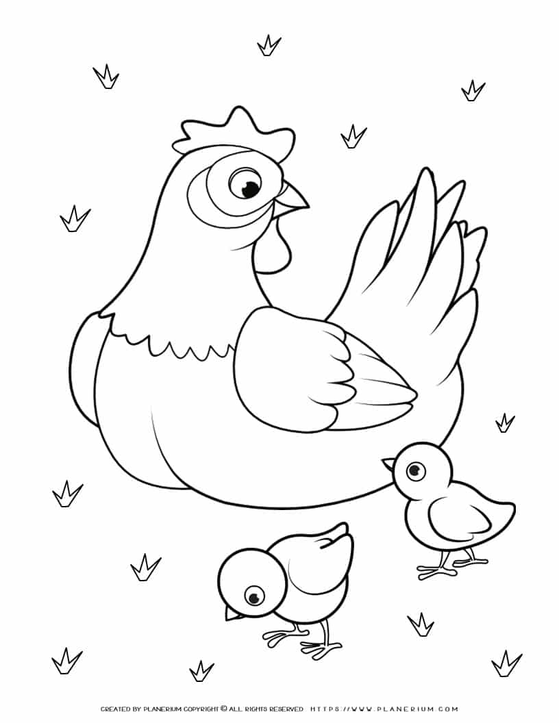 192+ Chicken Easter Coloring Pages Printable 168