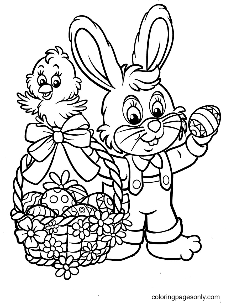 192+ Chicken Easter Coloring Pages Printable 17