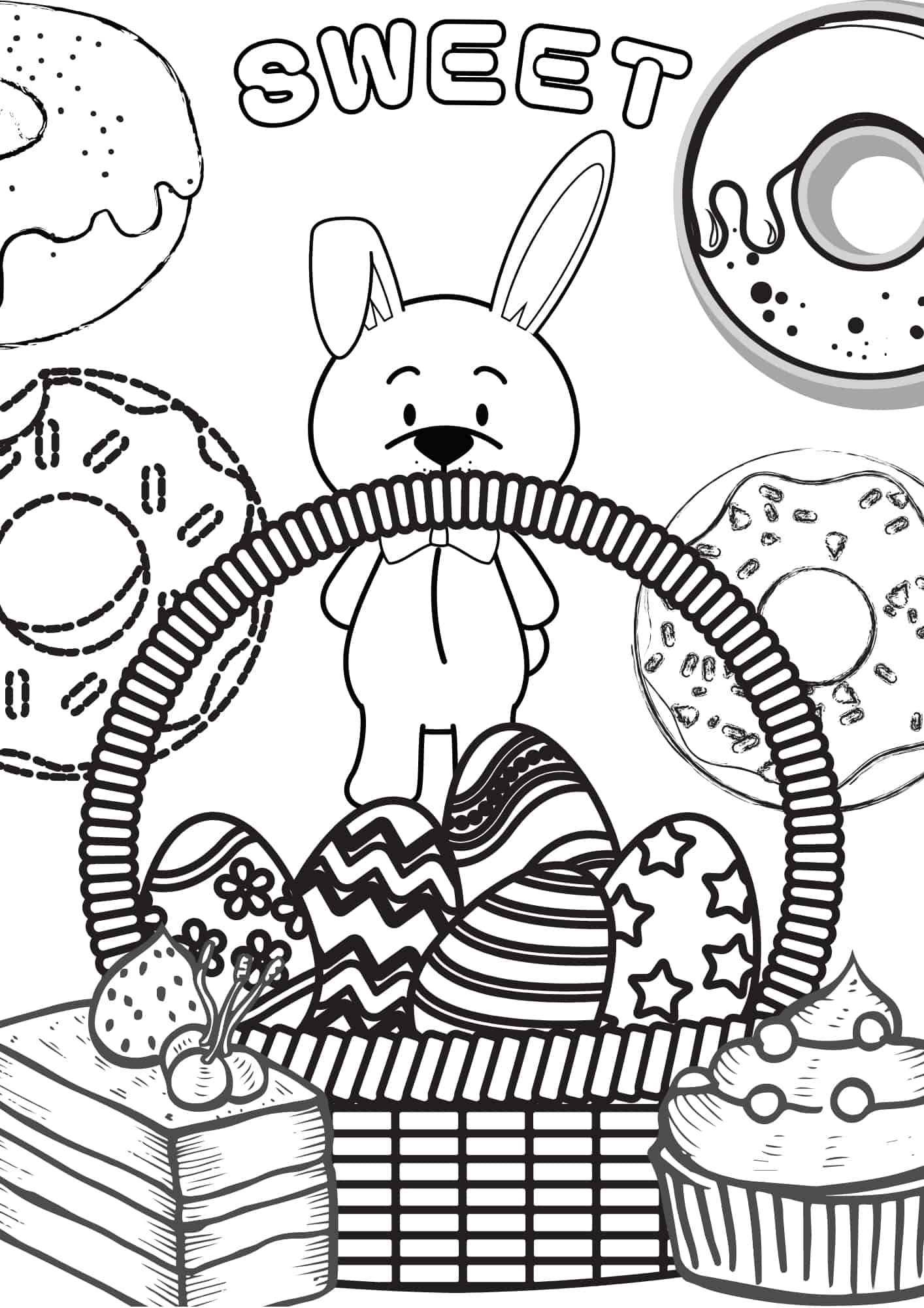 192+ Chicken Easter Coloring Pages Printable 173