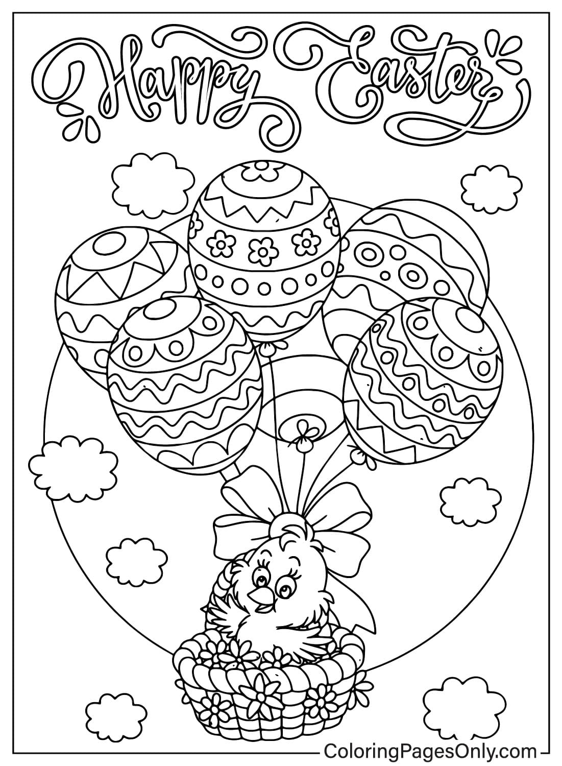 192+ Chicken Easter Coloring Pages Printable 179