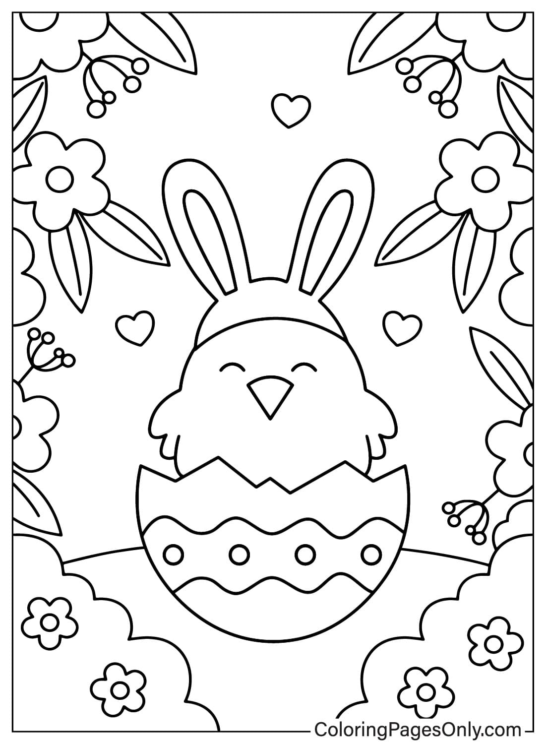 192+ Chicken Easter Coloring Pages Printable 187