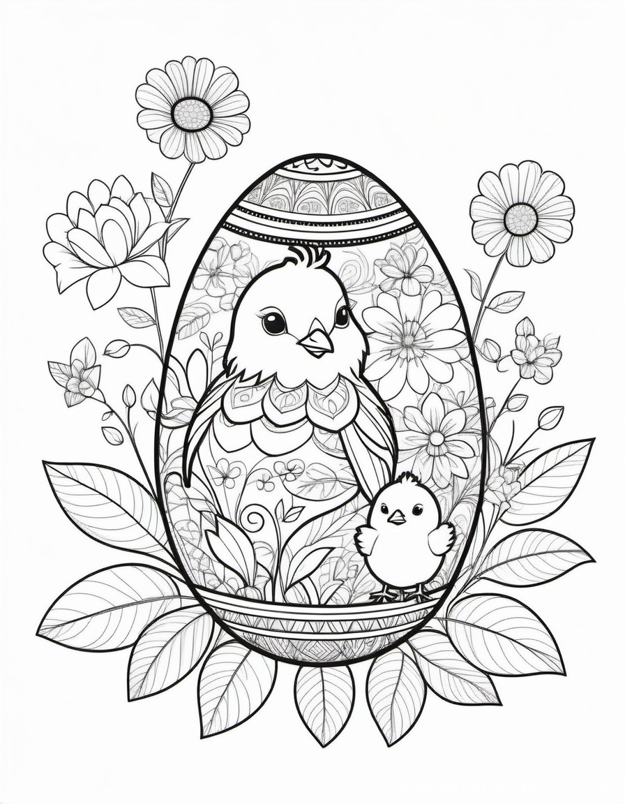 192+ Chicken Easter Coloring Pages Printable 21