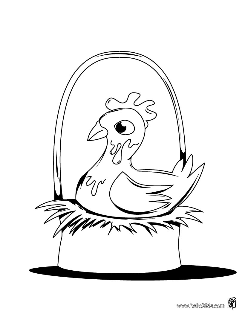 192+ Chicken Easter Coloring Pages Printable 23