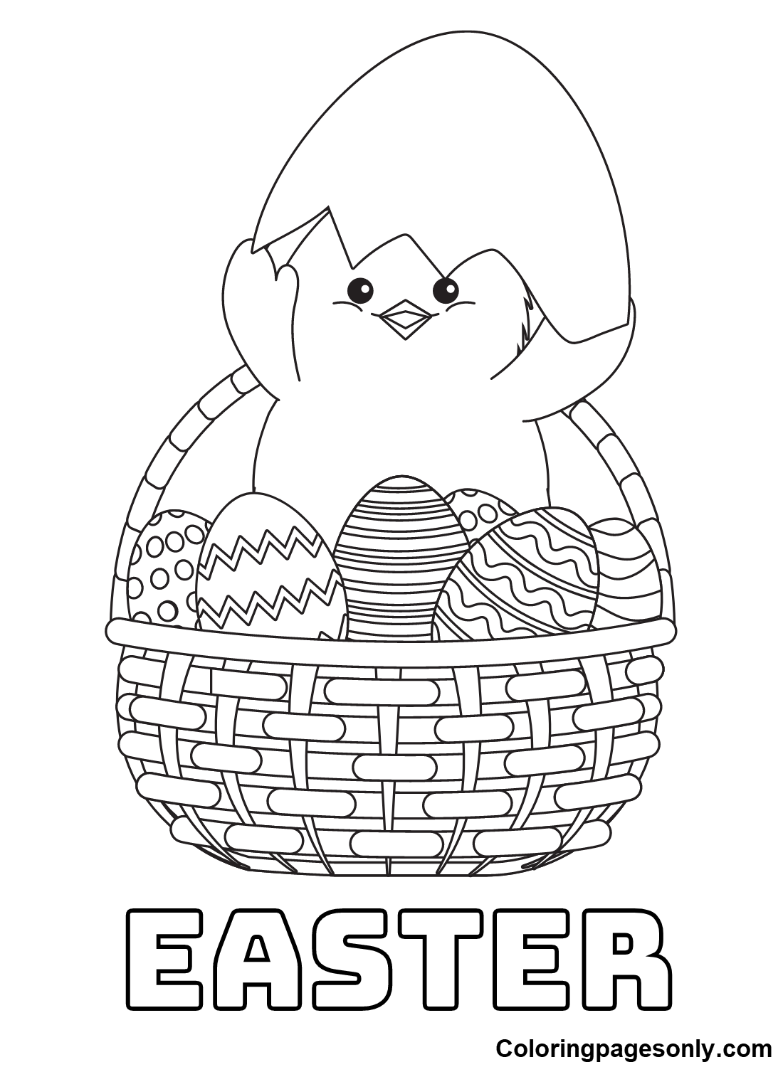 192+ Chicken Easter Coloring Pages Printable 38