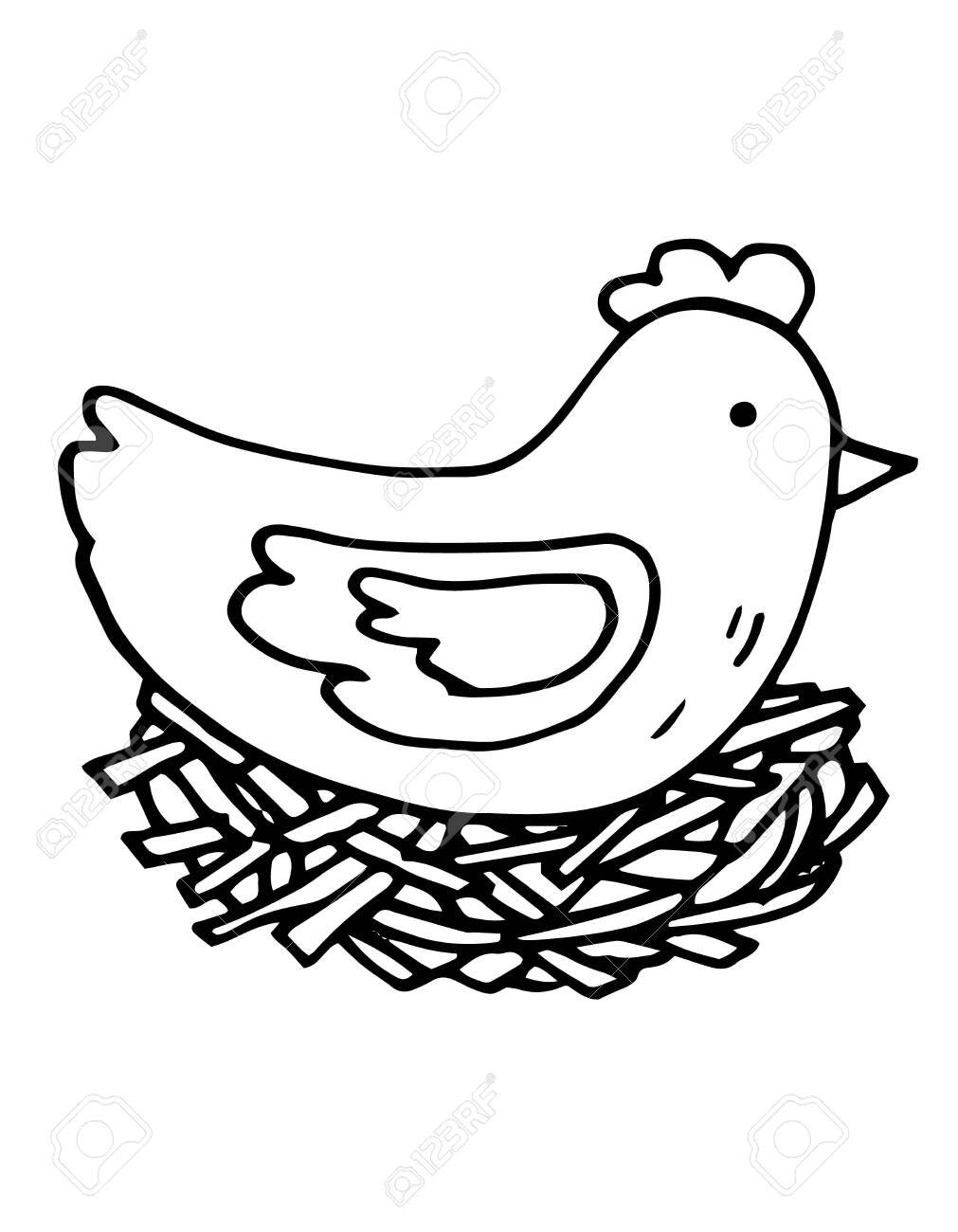 192+ Chicken Easter Coloring Pages Printable 62