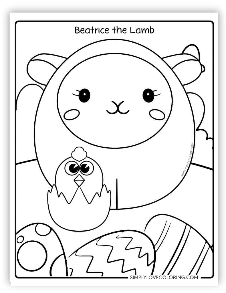 192+ Chicken Easter Coloring Pages Printable 65