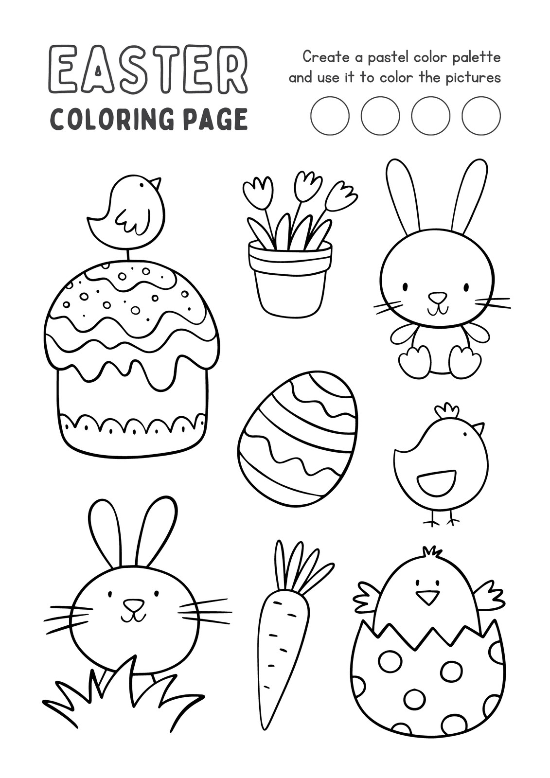 192+ Chicken Easter Coloring Pages Printable 67