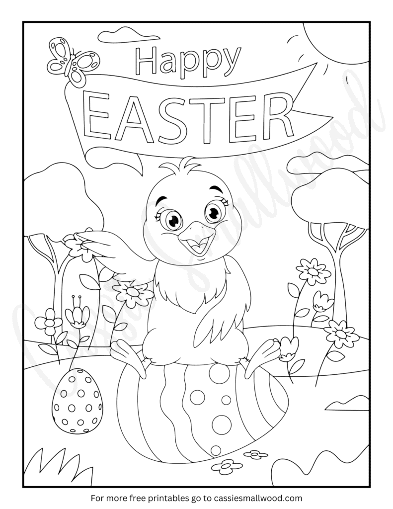 192+ Chicken Easter Coloring Pages Printable 68