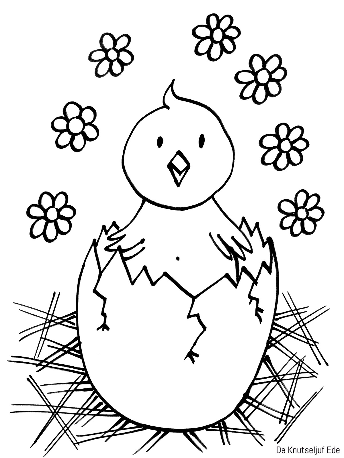 192+ Chicken Easter Coloring Pages Printable 7