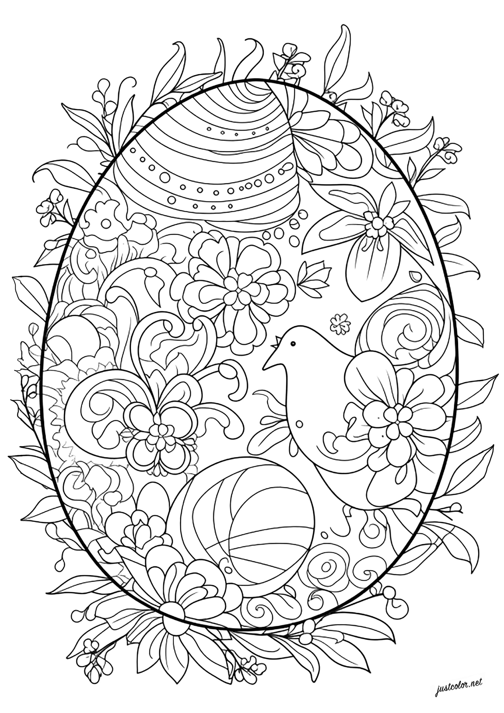 192+ Chicken Easter Coloring Pages Printable 70