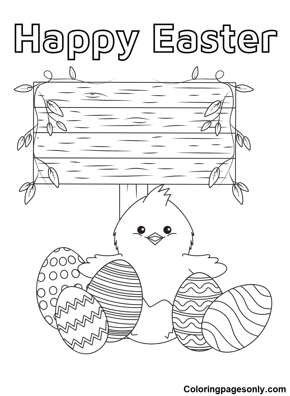 192+ Chicken Easter Coloring Pages Printable 72