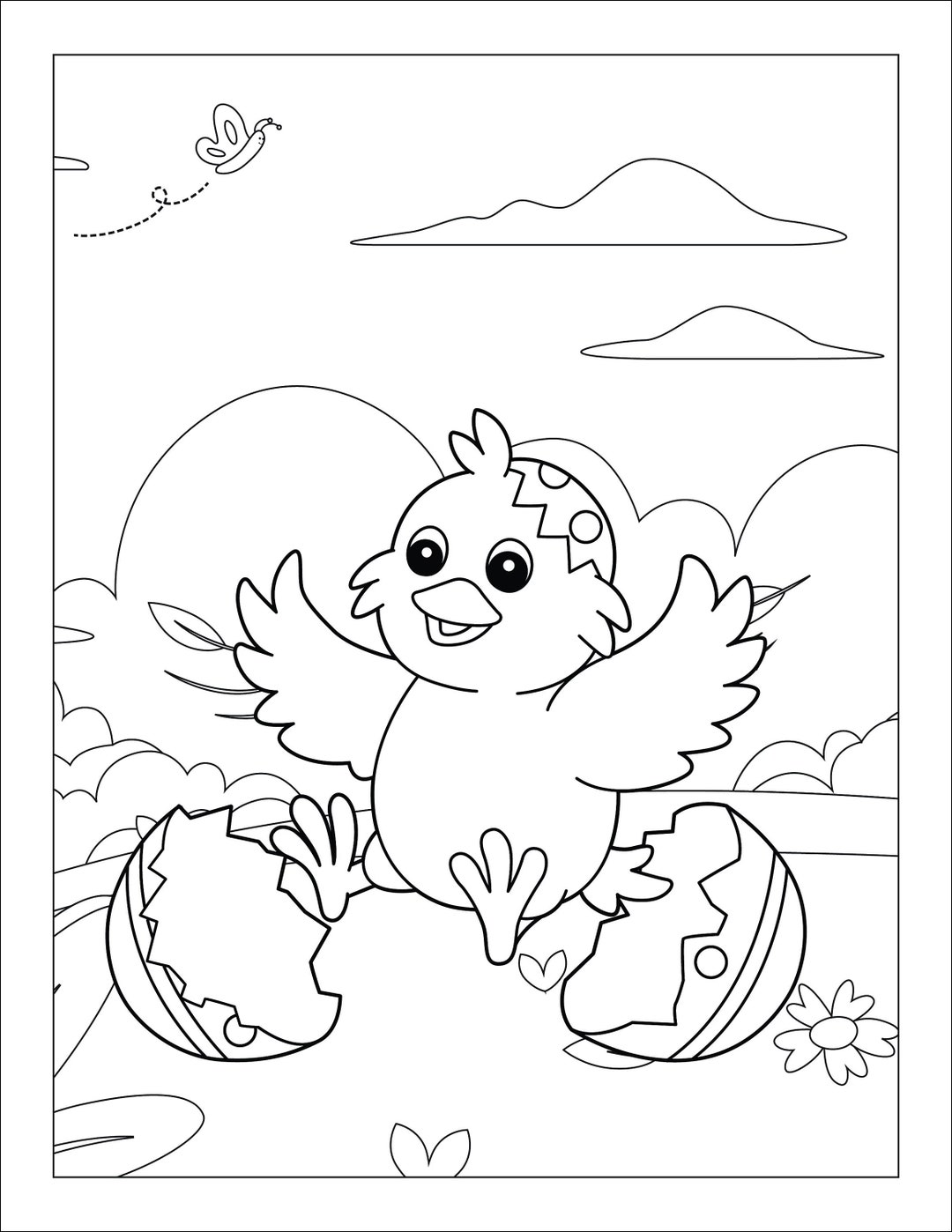 192+ Chicken Easter Coloring Pages Printable 84