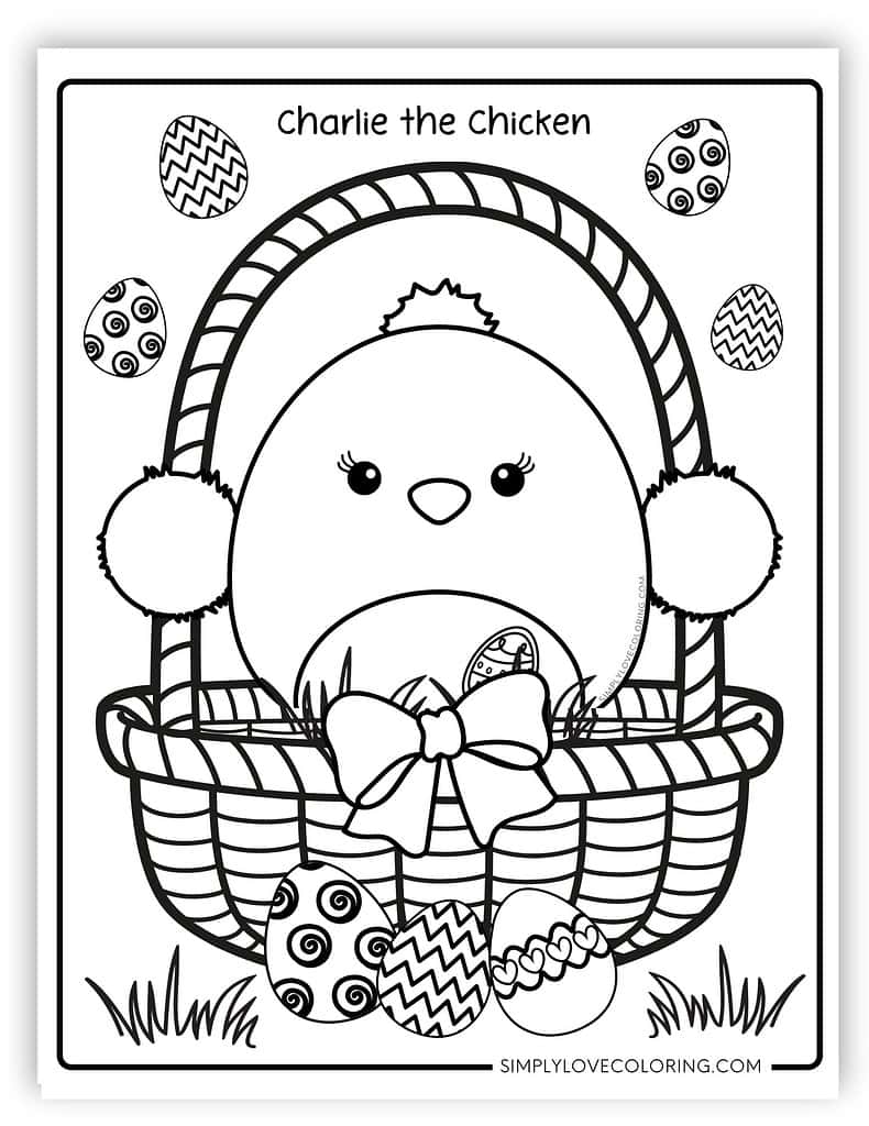 192+ Chicken Easter Coloring Pages Printable 90