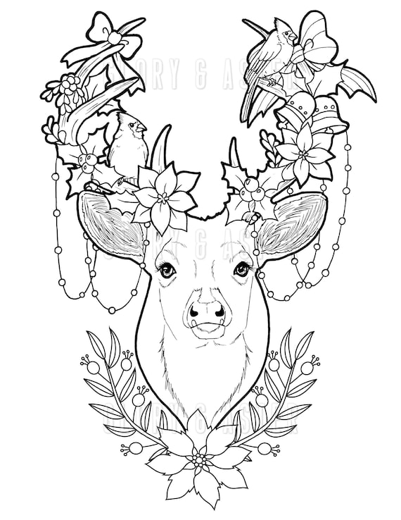 195+ Coloring Page of a Deer Printable 10