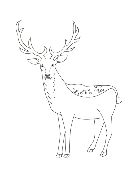 195+ Coloring Page of a Deer Printable 107