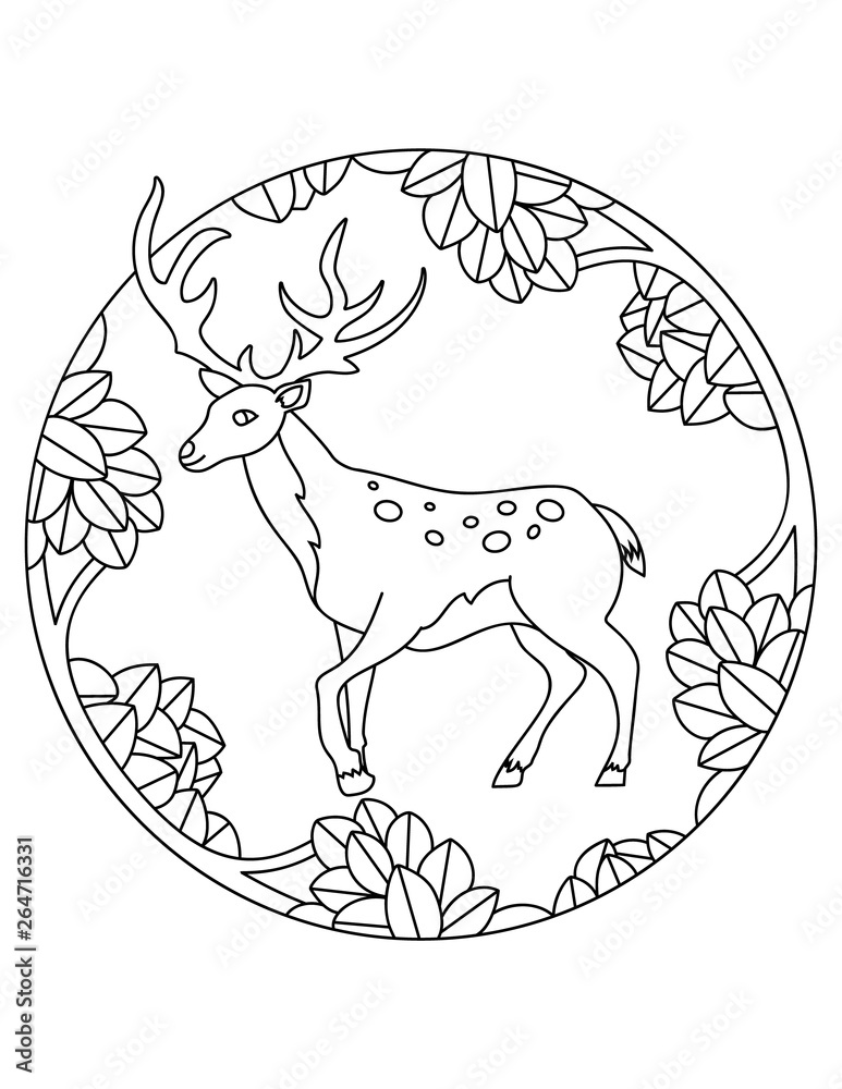 195+ Coloring Page of a Deer Printable 120