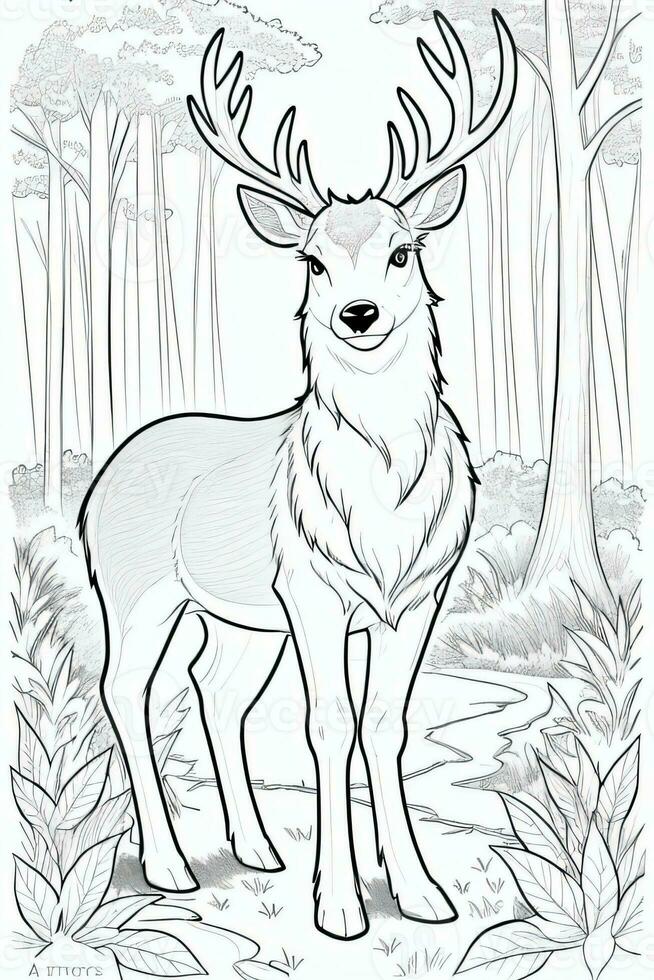 195+ Coloring Page of a Deer Printable 121