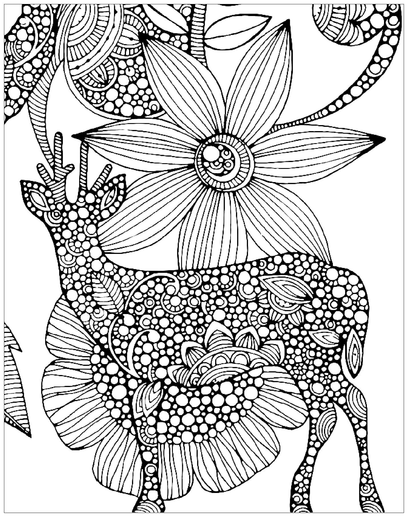 195+ Coloring Page of a Deer Printable 125