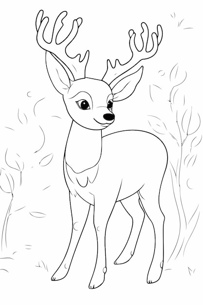 195+ Coloring Page of a Deer Printable 135