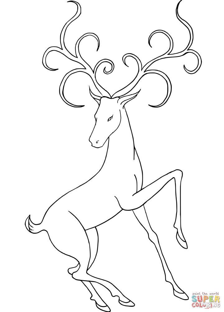 195+ Coloring Page of a Deer Printable 138