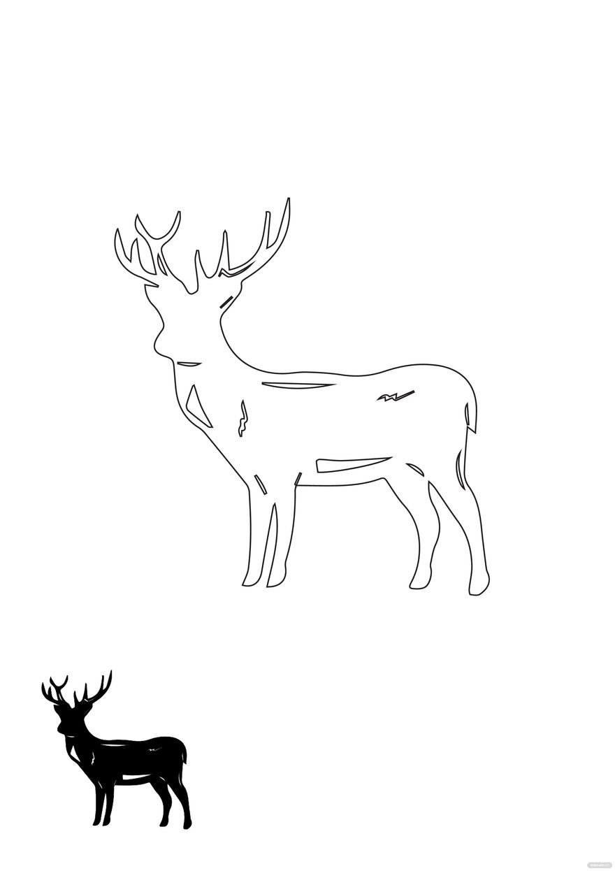 195+ Coloring Page of a Deer Printable 145