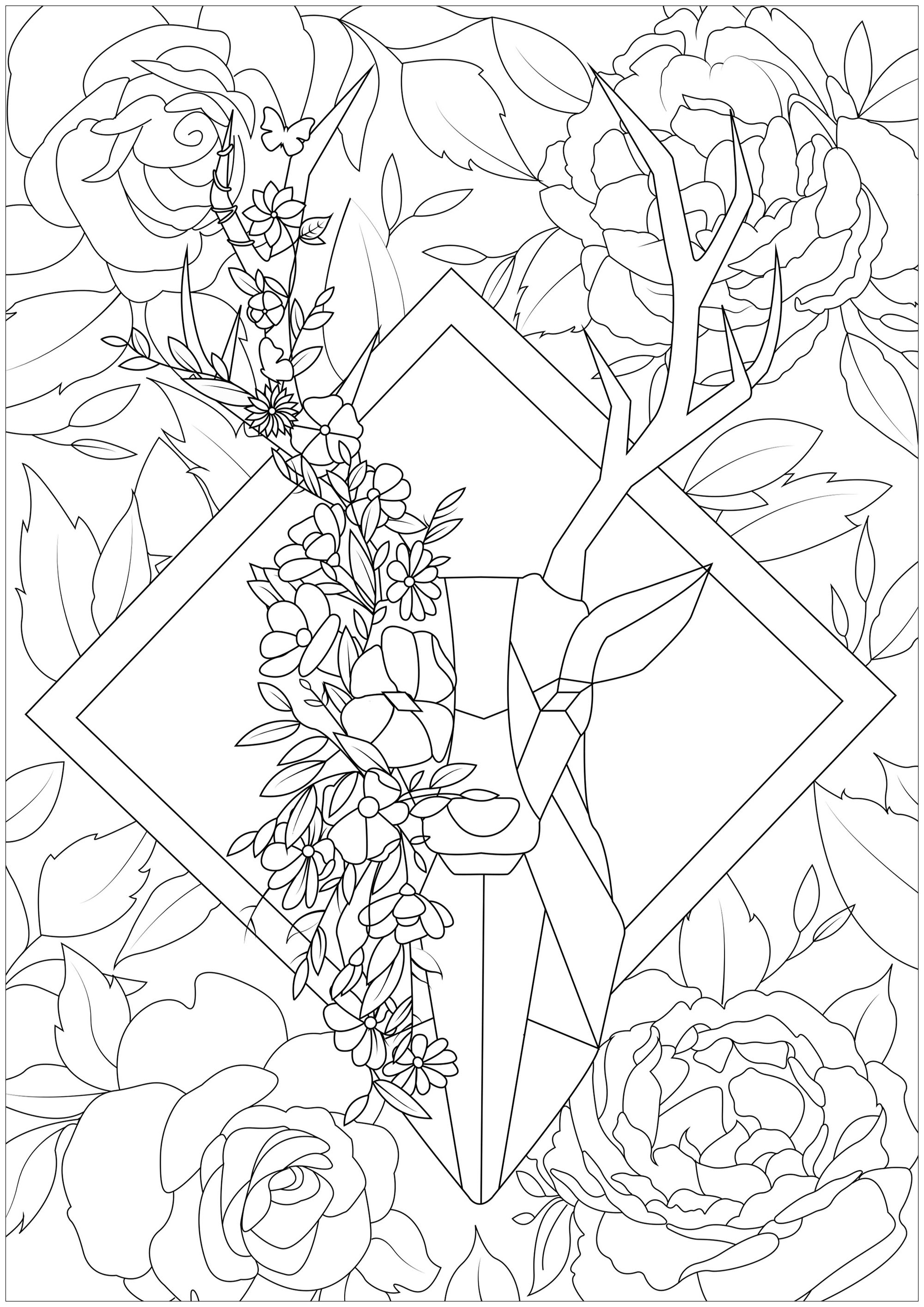 195+ Coloring Page of a Deer Printable 148