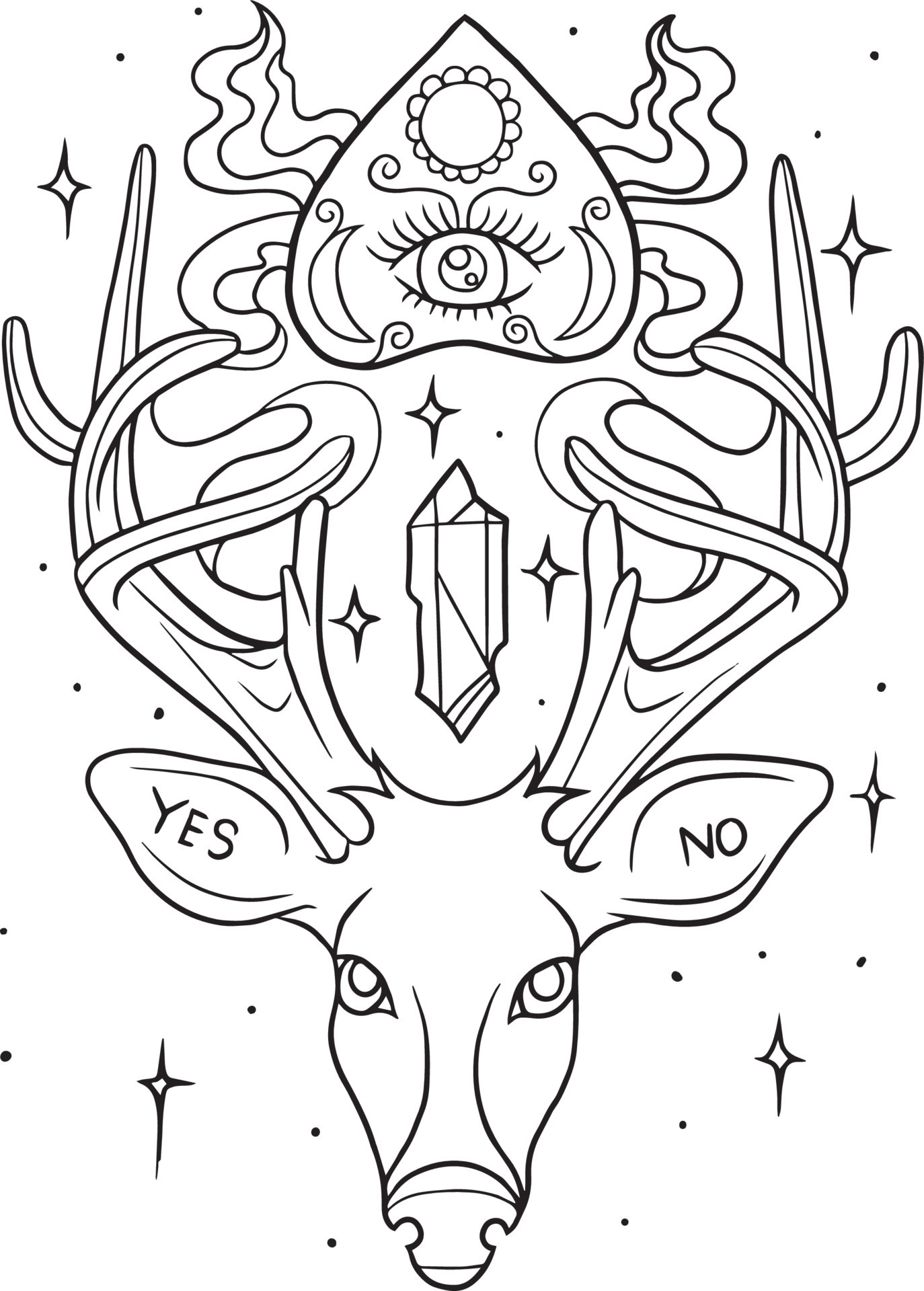 195+ Coloring Page of a Deer Printable 158