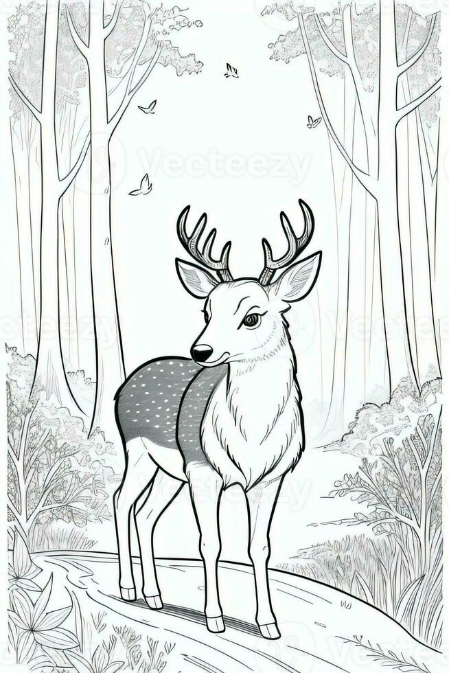 195+ Coloring Page of a Deer Printable 173